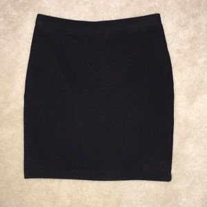 Black mini skirt